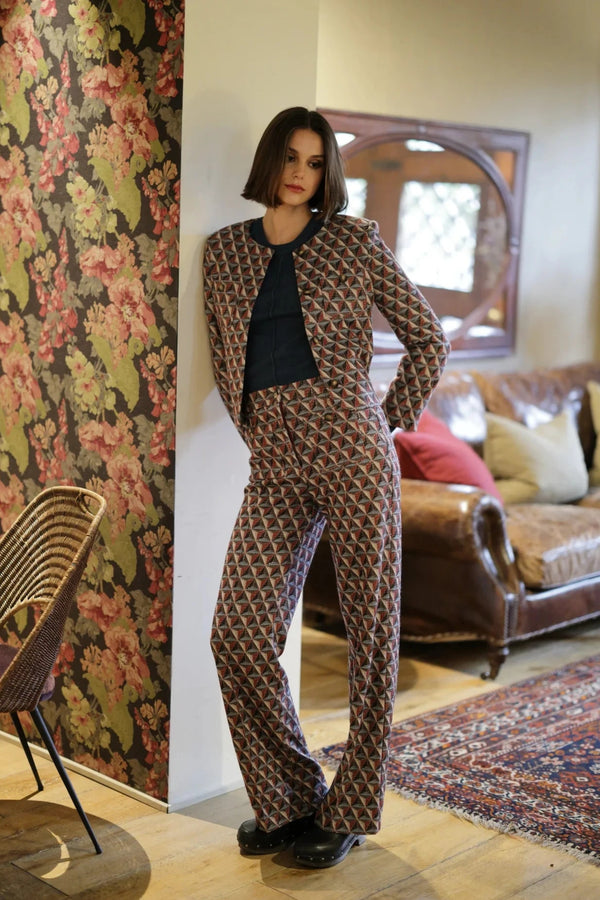 DIAMOND PATTERN TROUSERS