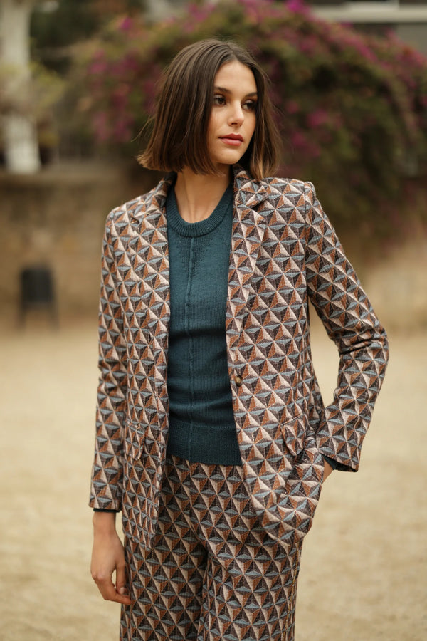 PATTERNED BLAZER JACKET