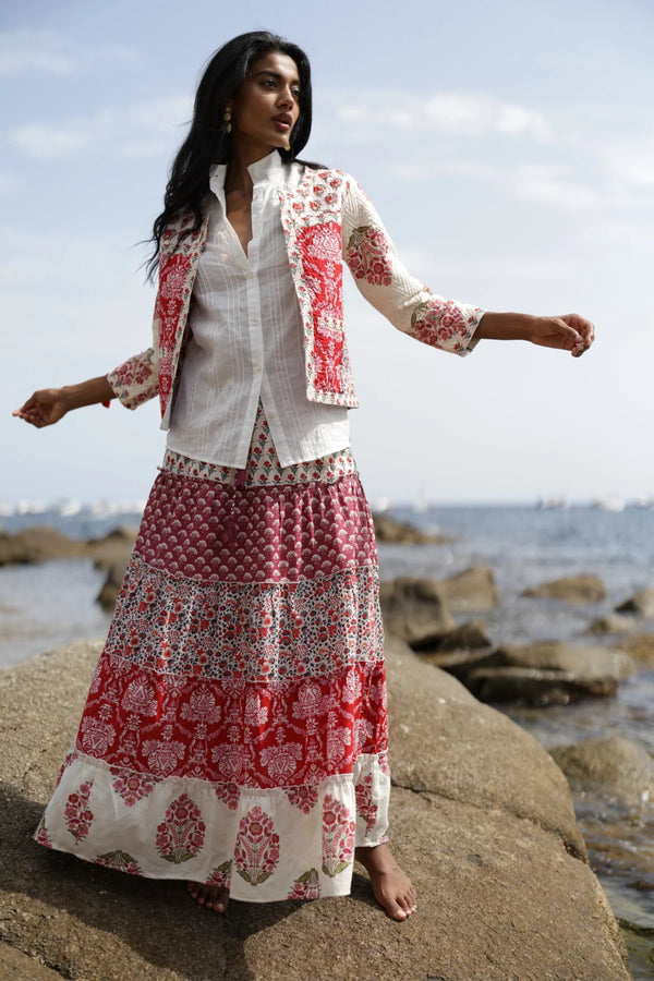 LONG PATTERNED SKIRT