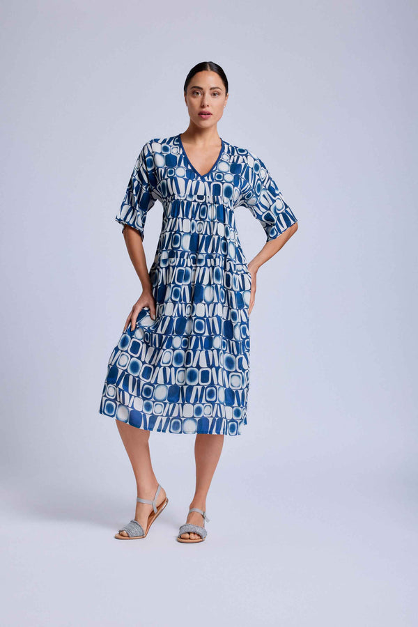 ELOISA LONG MAIOLICA DRESS