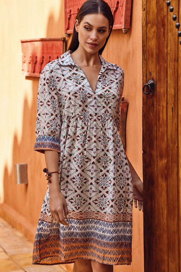 SHIRT DRESS WITH VIETRI PATTERN