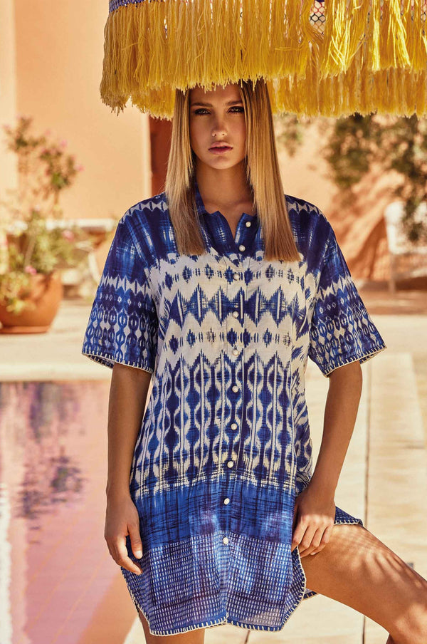 MARBELLA PATTERN SHIRT DRESS