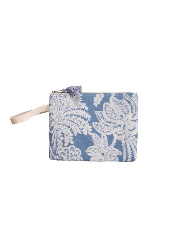 EMBROIDERED FLOWERS POCHETTE