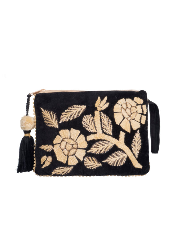 FLOWER EMBROIDERY POCHETTE