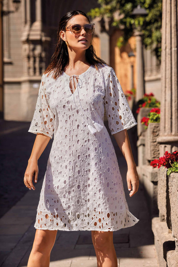 DRESS IN LACE SANGALLO MILA