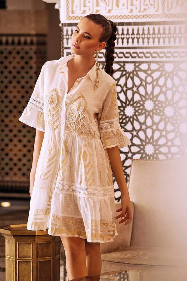 RACHEL INLAY SHIRT DRESS