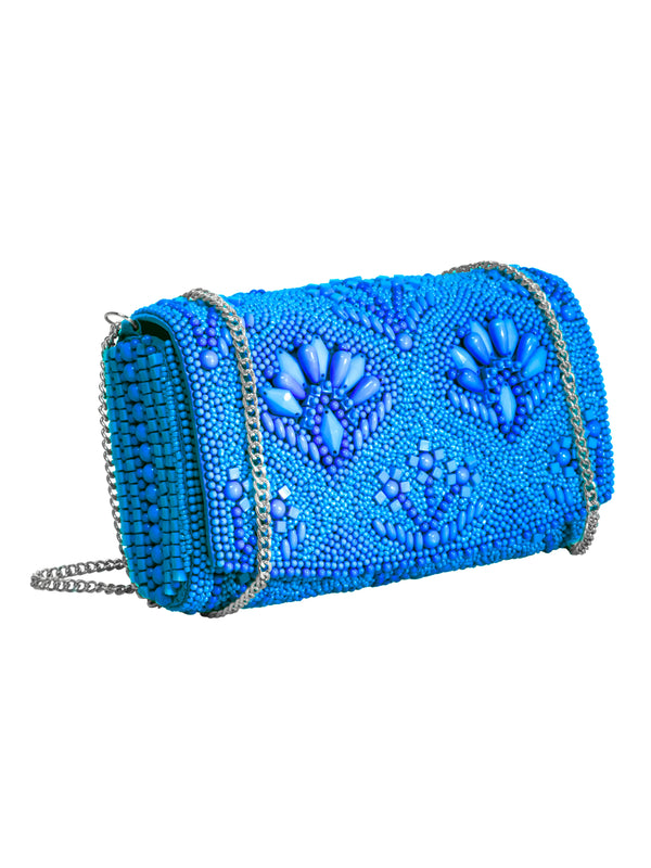 BEADED CLUTCH WITH SHOULDER STRAP