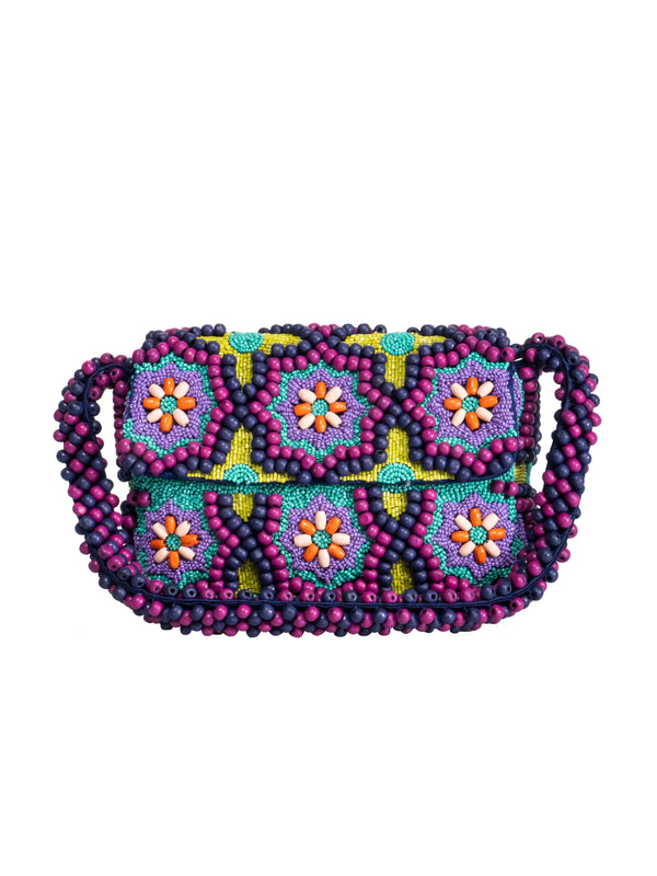 PARIS FLORAL BEADS BAG