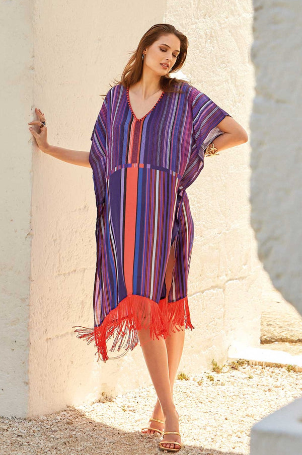 CORA STRIPES PONCHO