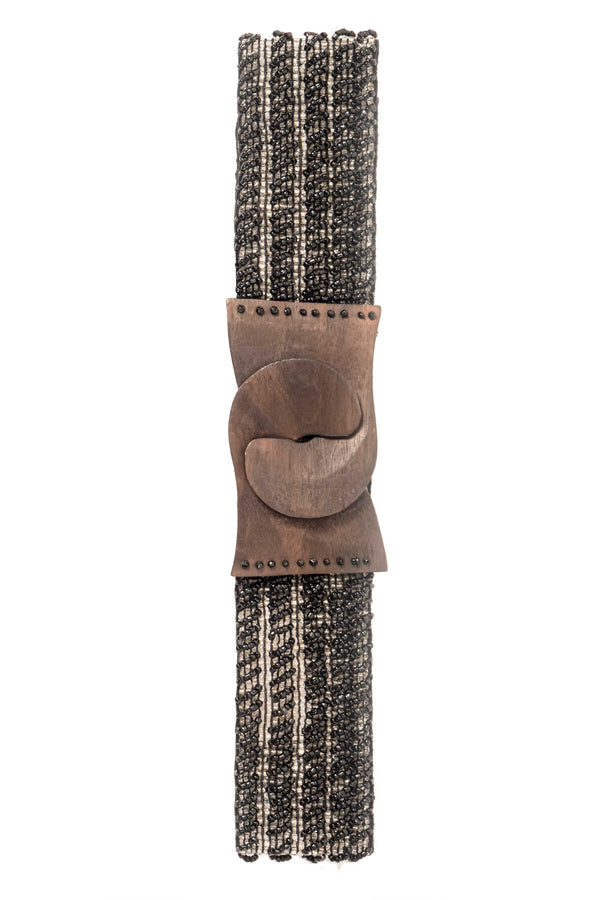 BLACK BEAD BELT