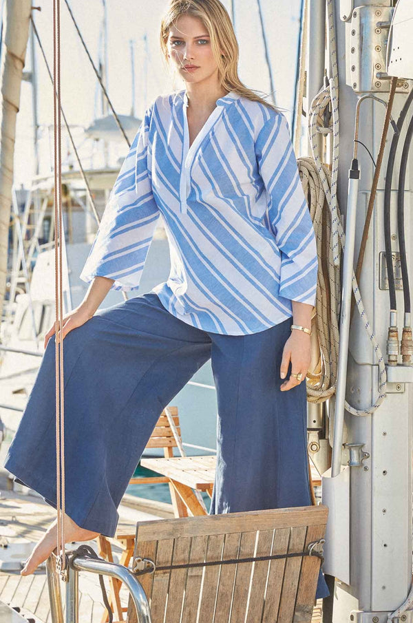 PALAZZO LINEN TROUSERS