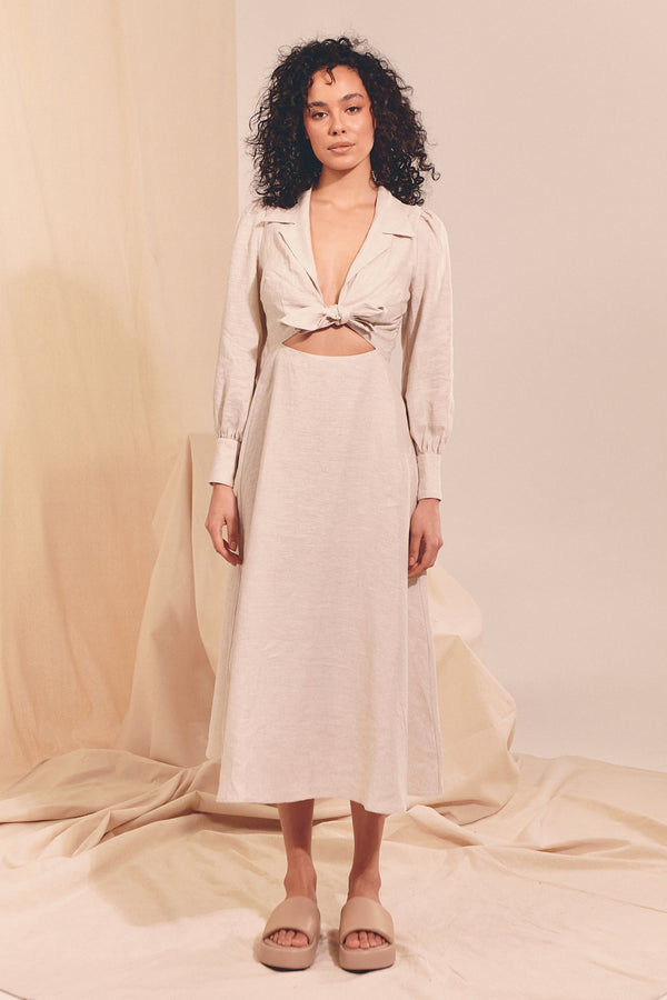 ELEANOR DRESS IN PURE LINEN