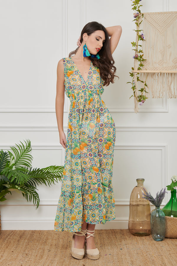 LONG CHIFFON DRESS