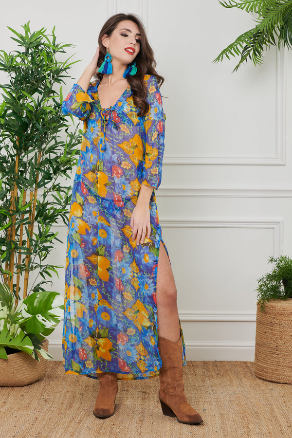 LONG CHIFFON CAFTAN