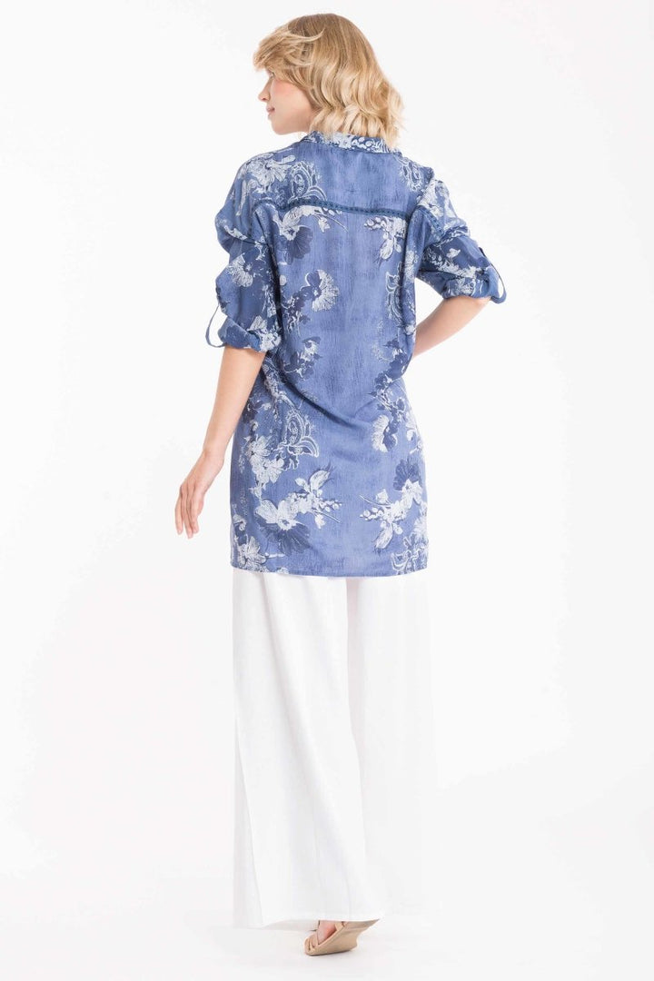 CAMICIA TONI BLU- IC22-163 - #Moda Mare Positano#